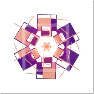 Geometric purple abstract modern Posters and Art